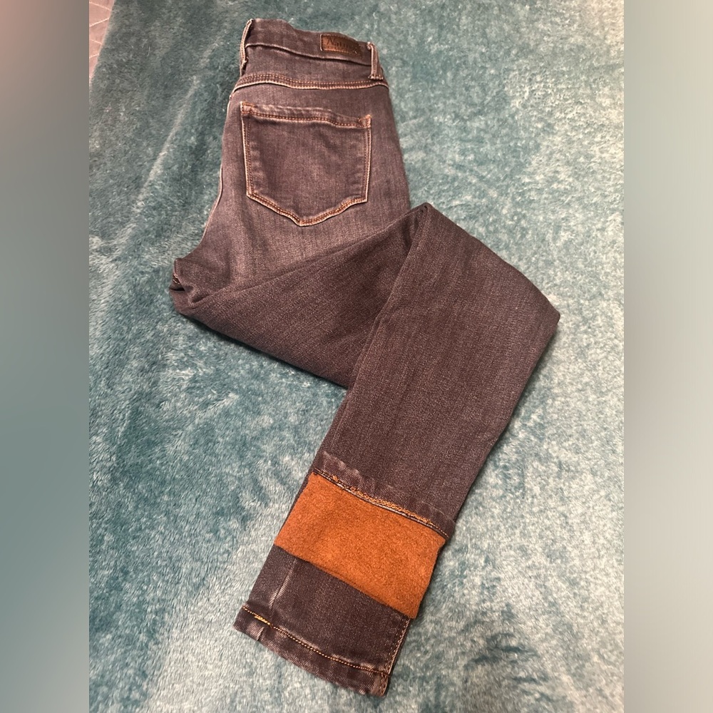 Fleeced lined skinny jeans